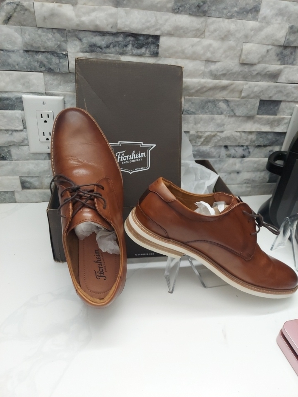 Florsheim Men's Brown Leather Derby Shoes
